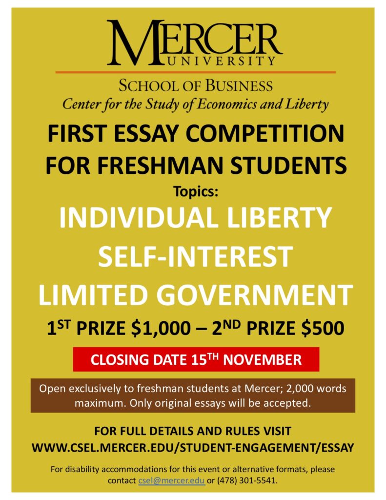 undergraduate economics essay competition